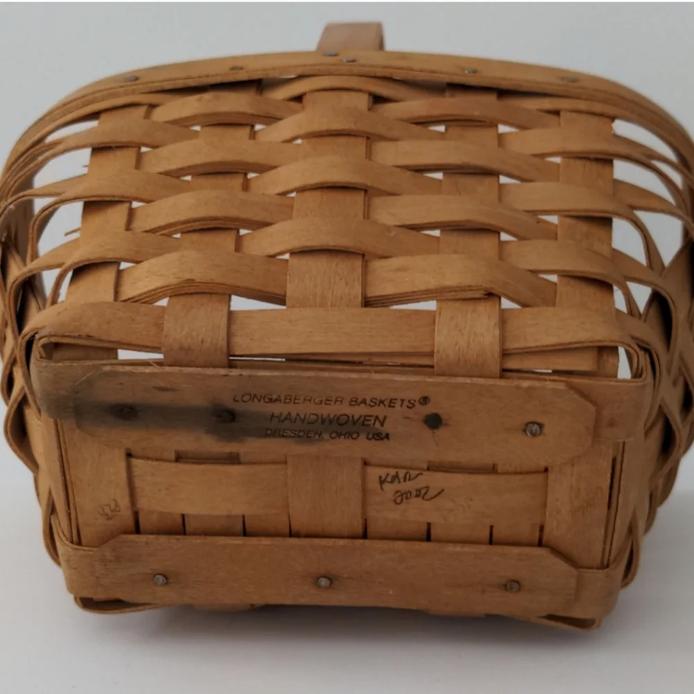 Longaberger Small Comforts Basket with Liner & Protector 2002 VTG